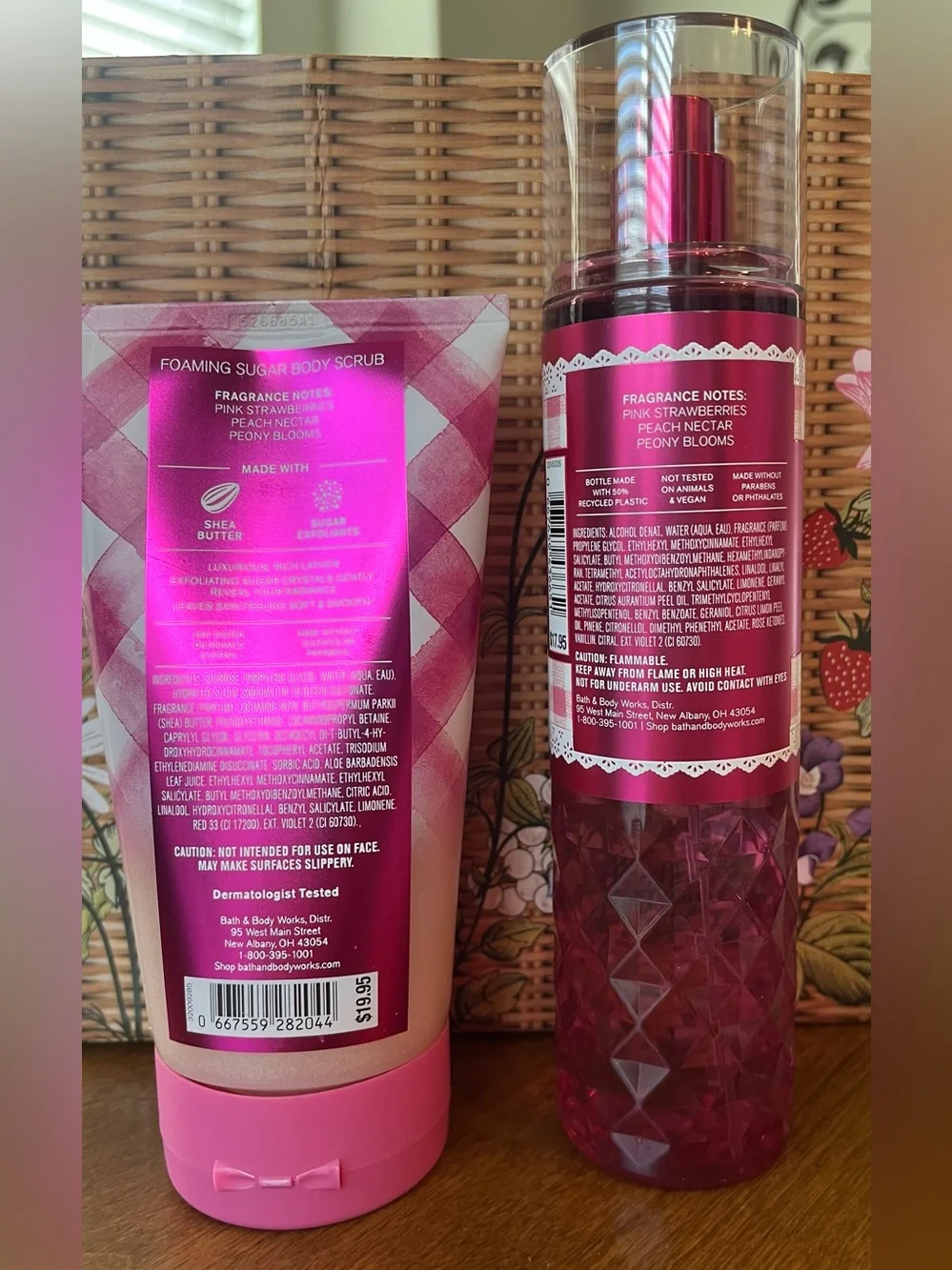 Bath and Body Works Duo Gingham Gorgeous Sugar Scrub & Fine Mist NEW